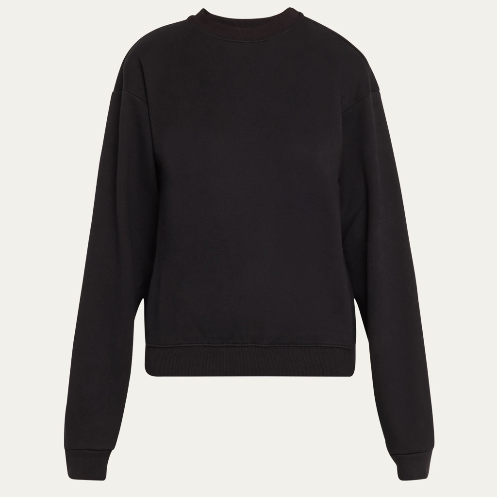 Nwt Skims Cotton Fleece Crewneck Pullover Xl Color Onyx